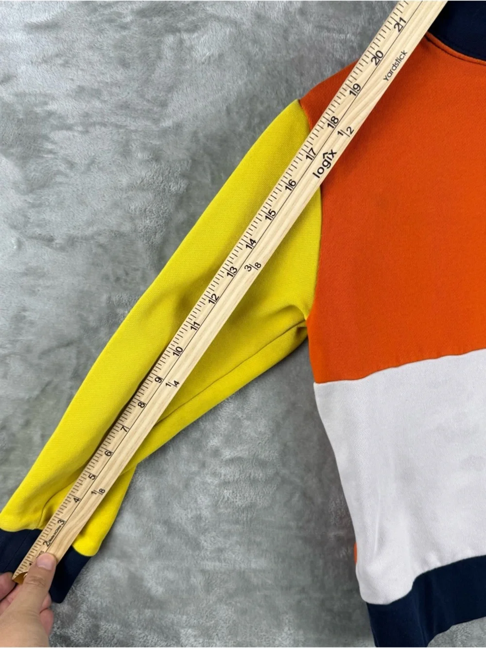 Polo Ralph Lauren Youth M‎ 10-12 Color Block Hoodie Blue Yellow White Green